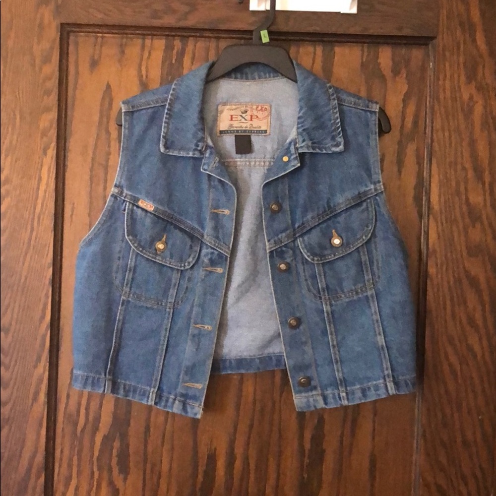 Express jean jacket vest